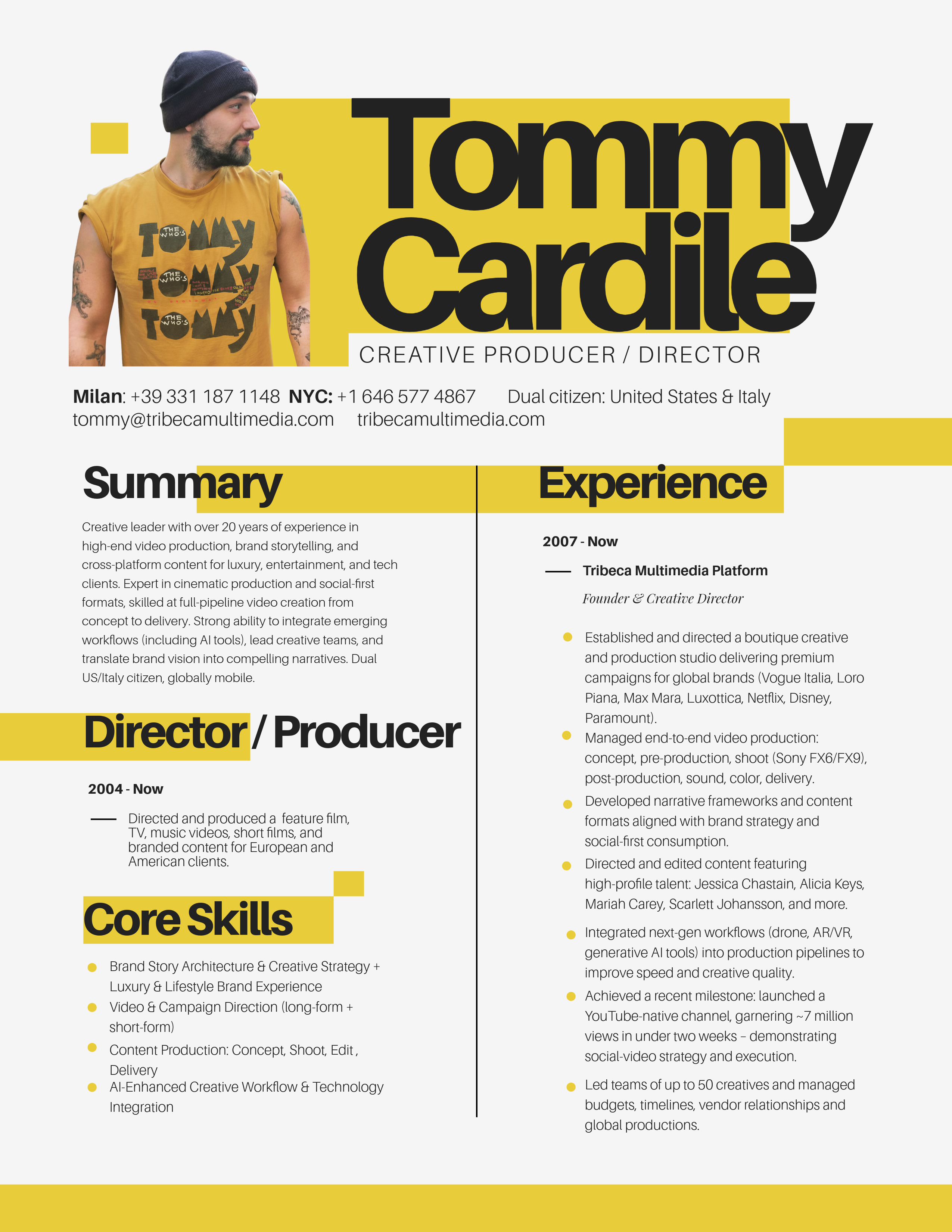 Tommy Cardile Resume